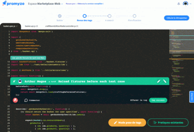 capture-1-promyze Identification des bonnes pratiques de code, clean code, clean test