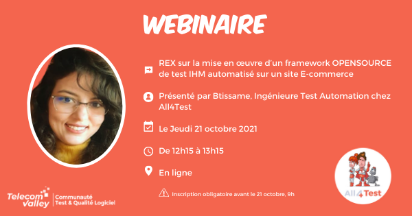 Webinaire Framework Opensource de Test IHM Automatisé site e-commerce