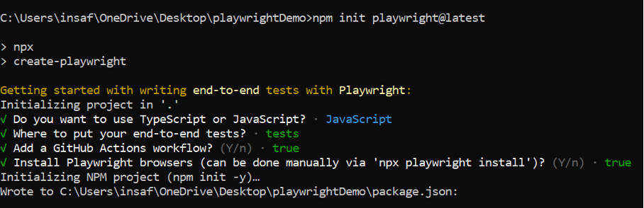 Installer Playwright
